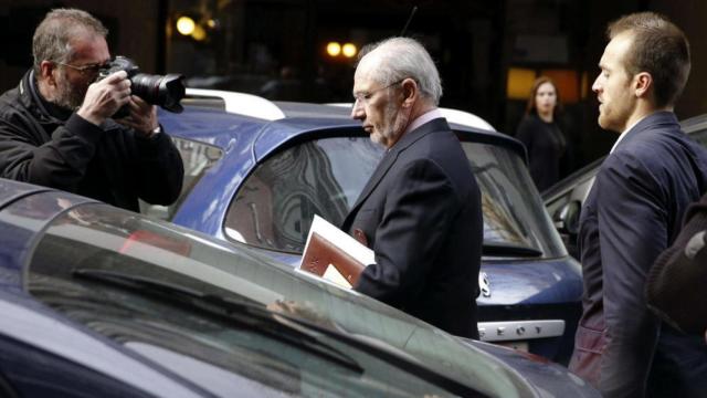 Rodrigo Rato a la salida de la Audiencia Nacional
