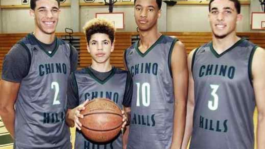 Lonzo, LaMelo, Andre y LiAngelo Ball.