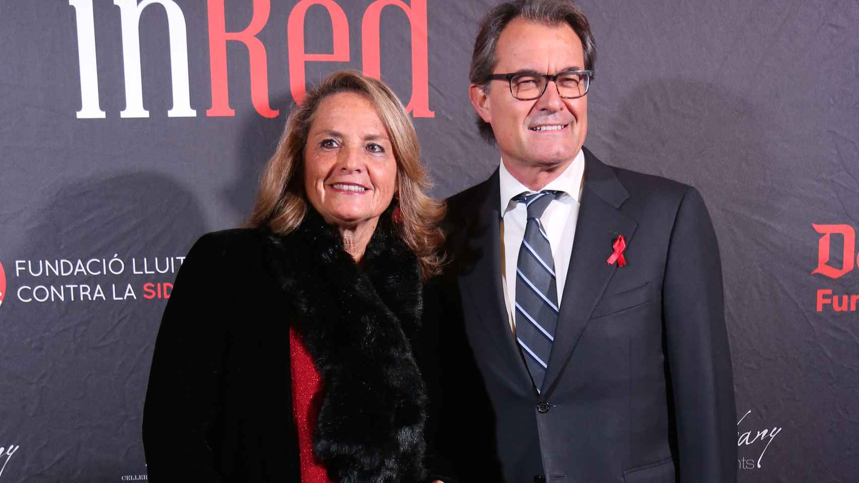 Helena Rakosnik y Artur Mas, en una gala contra el sida organizada por el doctor Buenaventura Clotet en Barcelona
