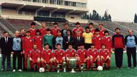 El equipo del Steaua que ganó la Champions en 1986.