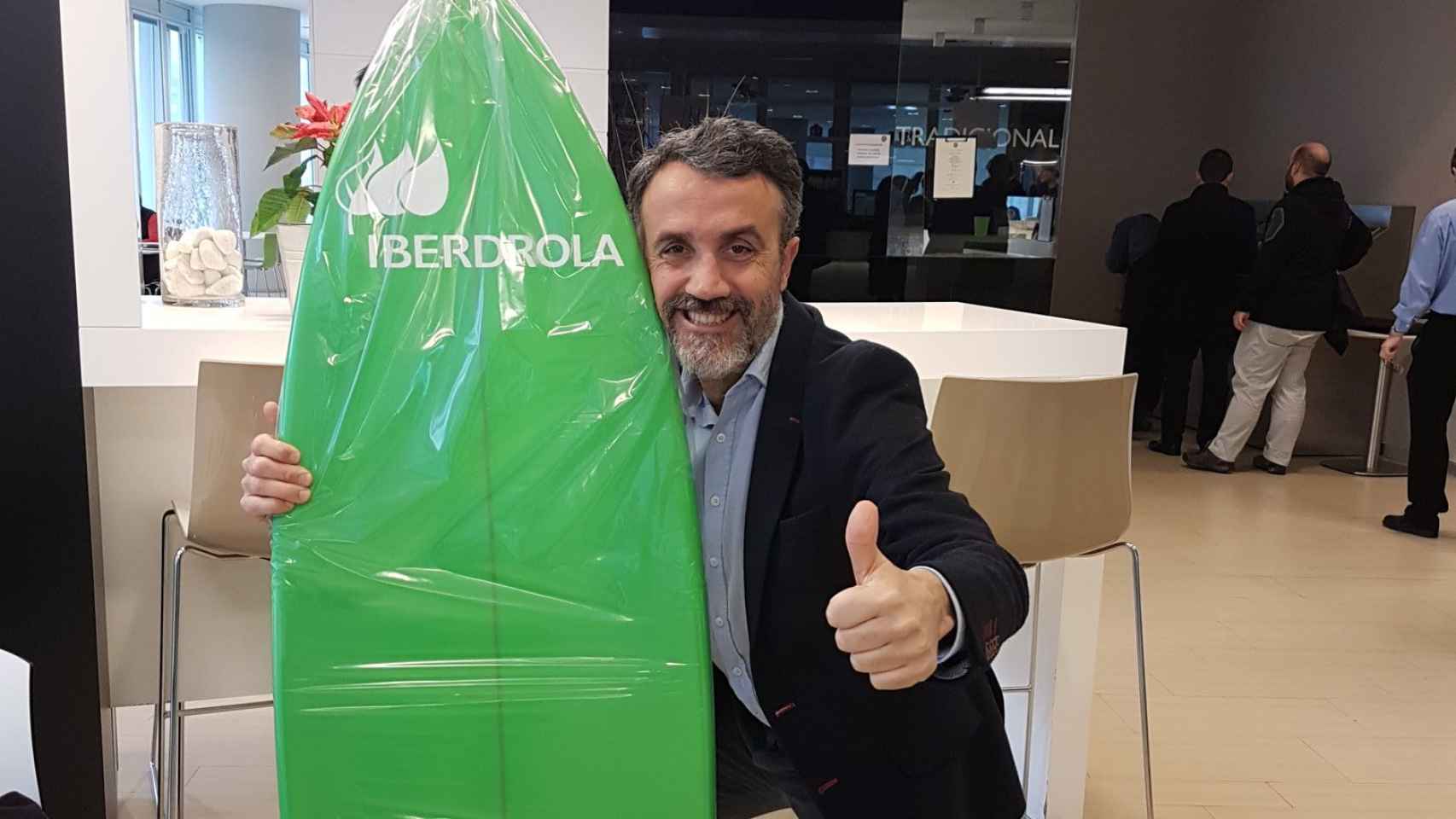 Carlos Fernández en las oficinas de Iberdrola.