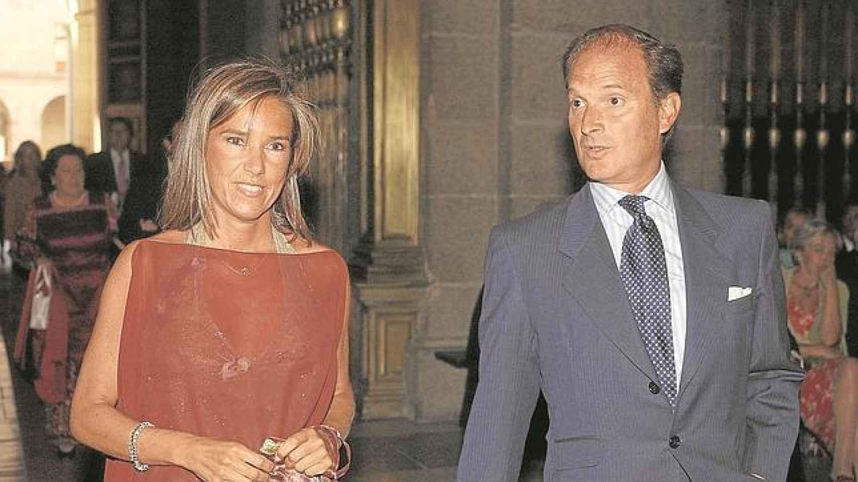 Ana Mato y Jesús Sepúlveda, en la famosa boda de Ana Aznar y Alejandro Agag, en 2002.