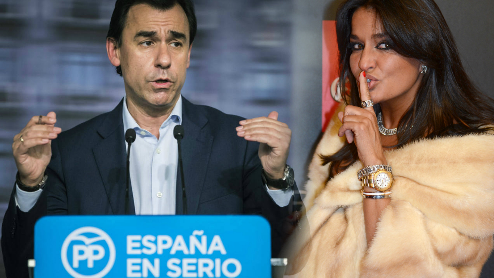 Aída Nízar y el número tres del PP, Martínez Maíllo.
