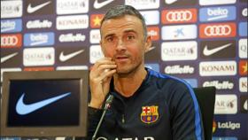 Luis Enrique en rueda de prensa. Foto: Twitter @FCBarcelona_es