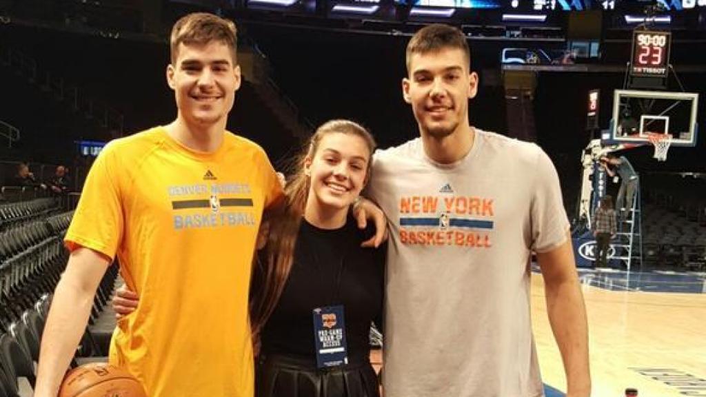 Los hermanos Hernangomez: Juancho, Andrea y Willy.