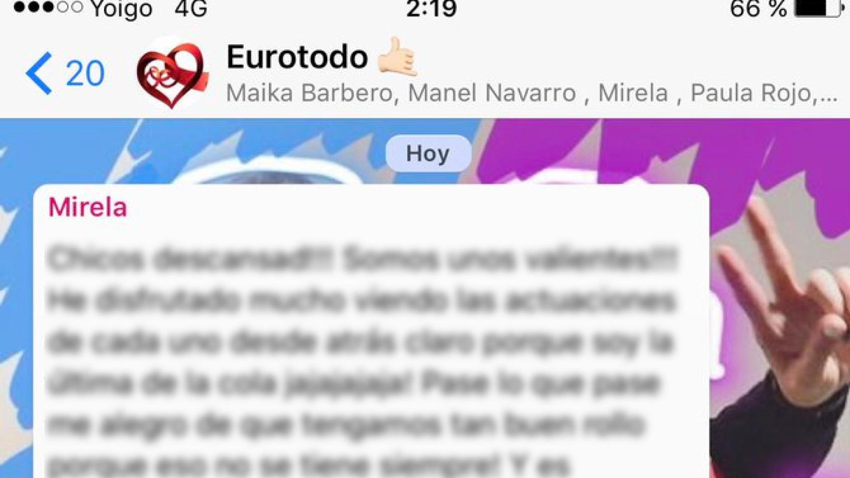 Los participantes de 'Objetivo Eurovisión' tienen un grupo de WhatsApp