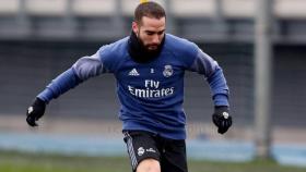 Carvajal en el entrenamiento