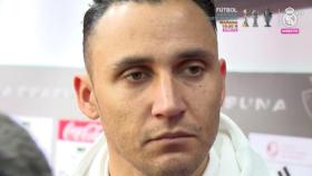 Keylor, en zona mixta tras el encuentro ante Osasuna