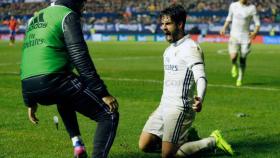 Isco celebra su gol ante Osasuna