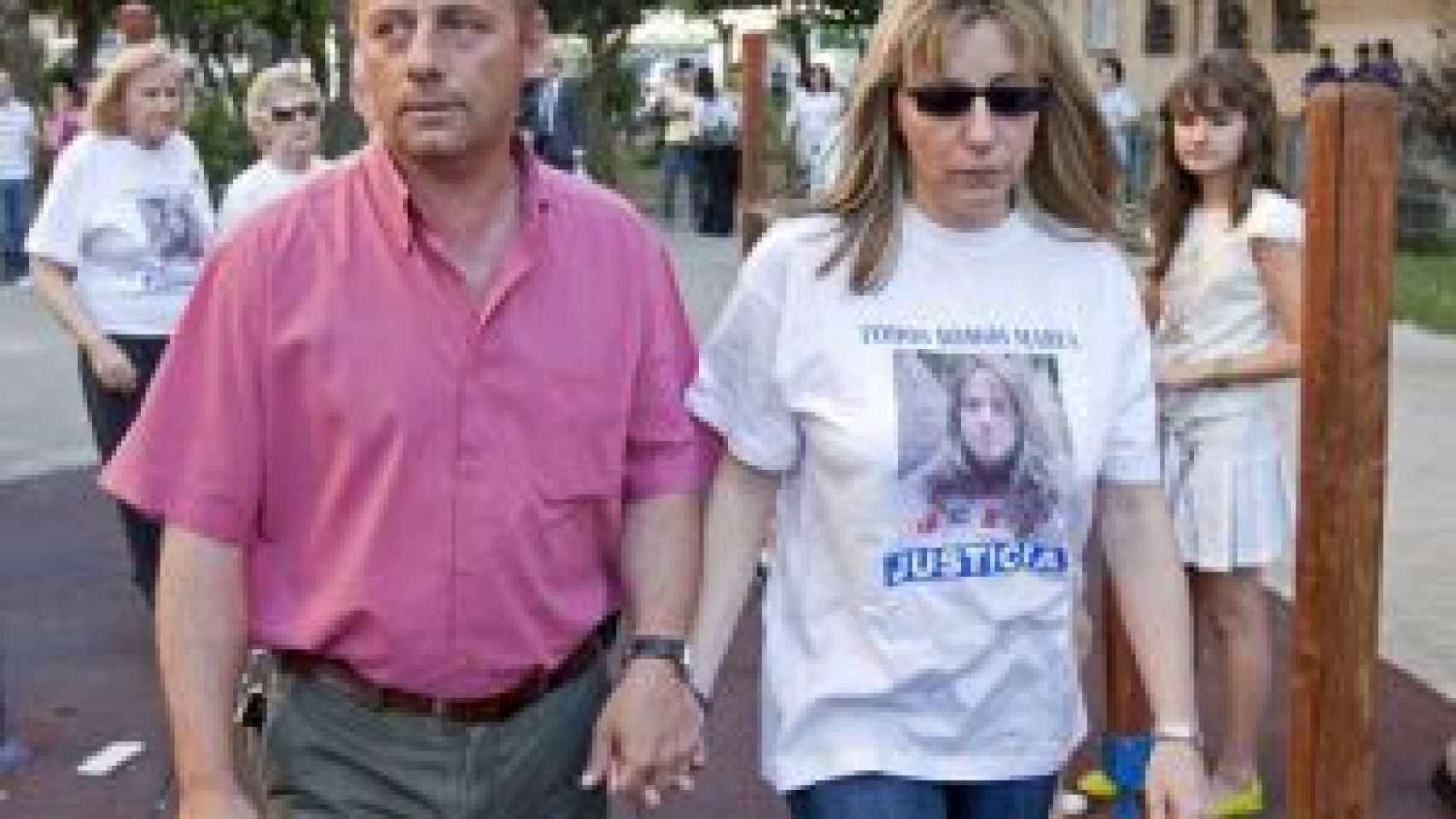 Antonio del Castillo en una manifestación para pedir justicia por su hija Marta del Castillo.