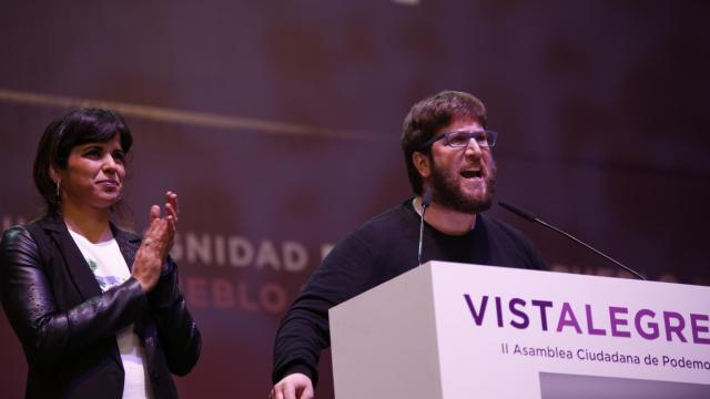 Miguel Urbán y Teresa Rodríguez, aliados de Pablo Iglesias en Vistalegre II.