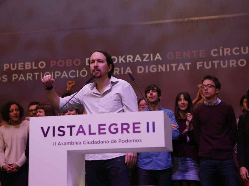 Pablo Iglesias, durante su discurso en Vistalegre.