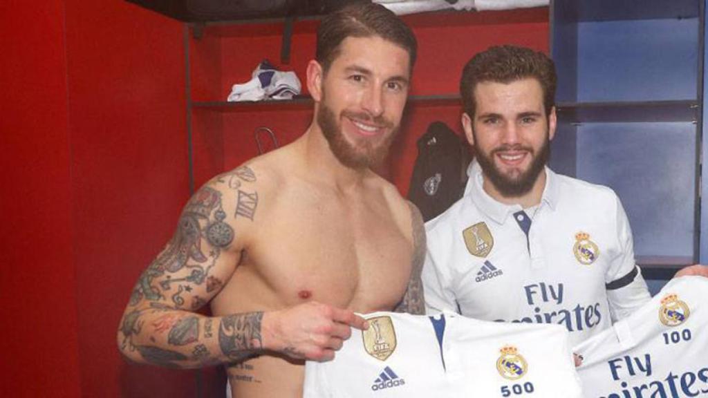 Detalle de la plantilla con Ramos y Nacho