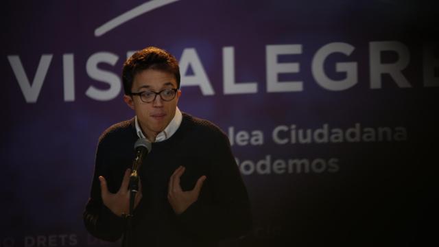 Errejón este domingo en el Palacio de Vistalegre.