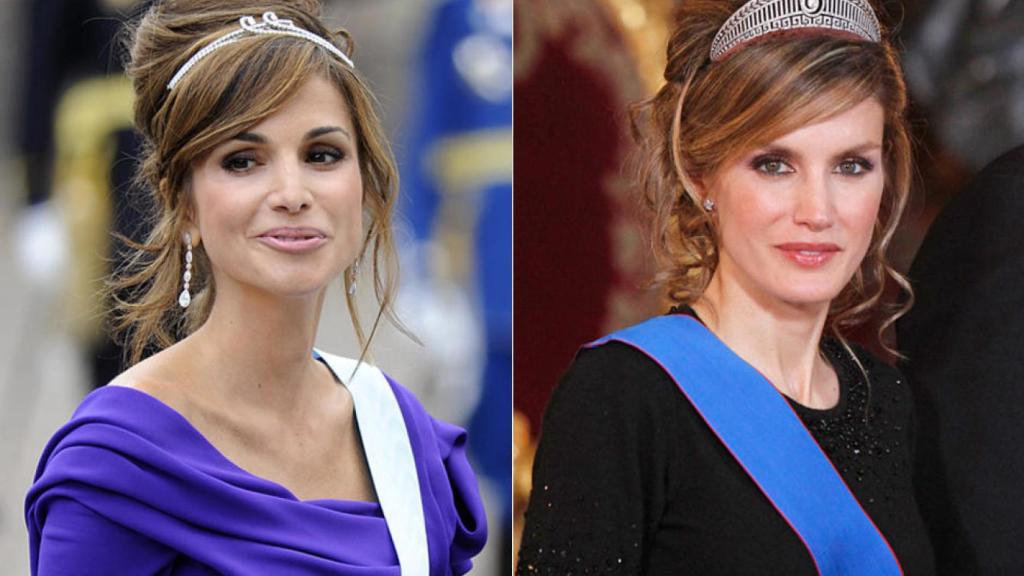 Letizia y Rania con el mismo peinado