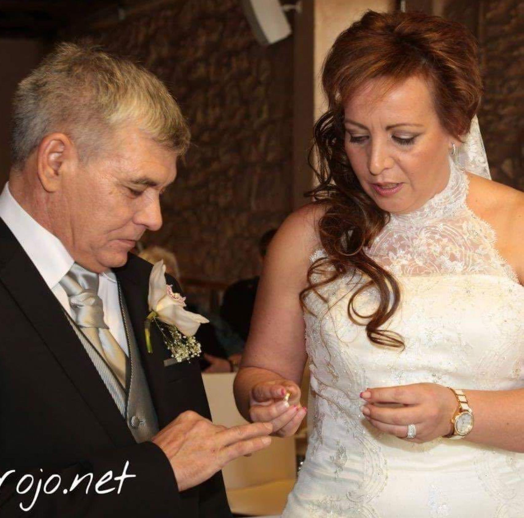Ana Belén y Piti durante su boda hace tres años