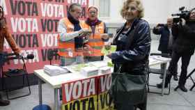 Carmena votó el lunes por la mañana en Cibeles.