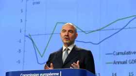 El comisario Moscovici, durante la presentación de las previsiones económicas de invierno