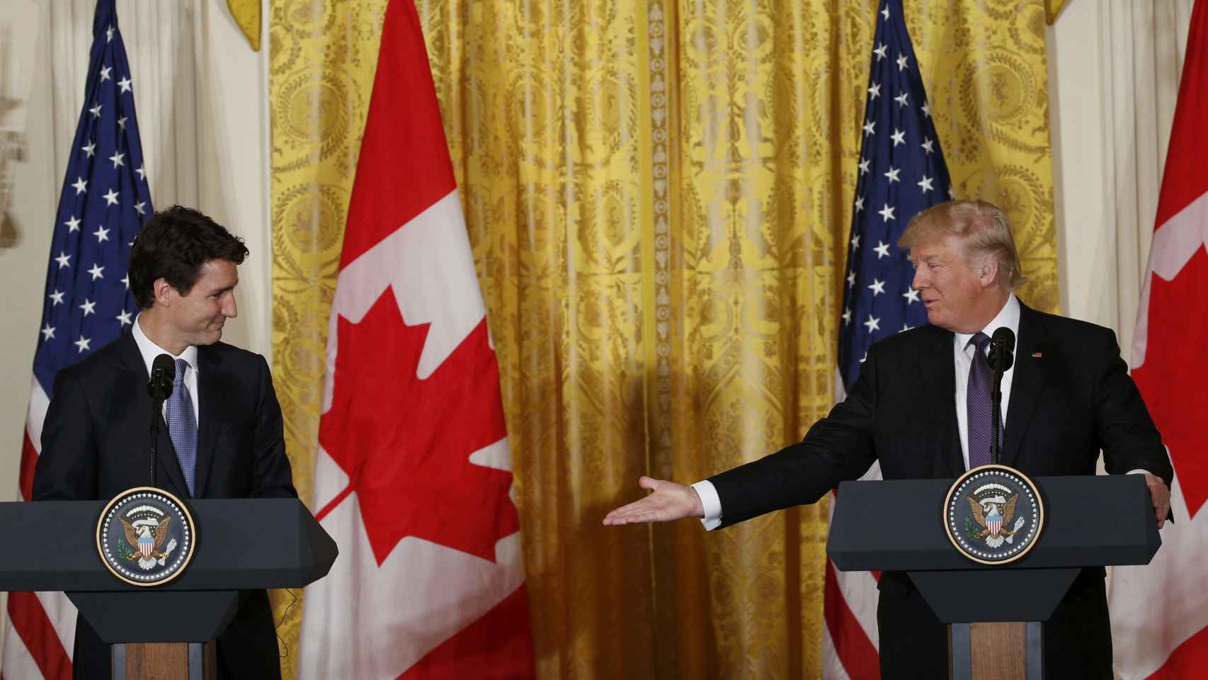 Es la primera visita de Trudeau a la nueva Administración estadounidense.