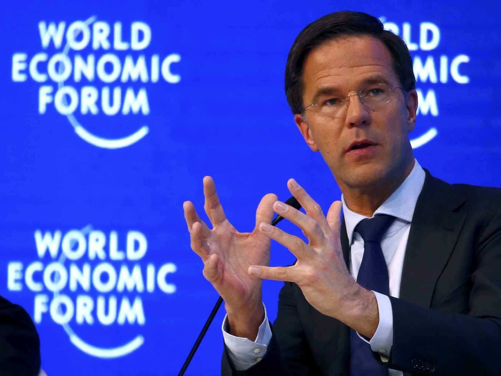 El primer ministro Rutte, en el Foro de Davos