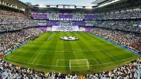 El Santiago Bernabéu vestido de gala para la Champions League