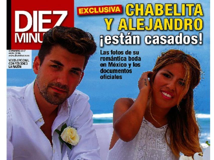 La boda de Chabelita y Alejandro Albalá en la portada de Diez Minutos.