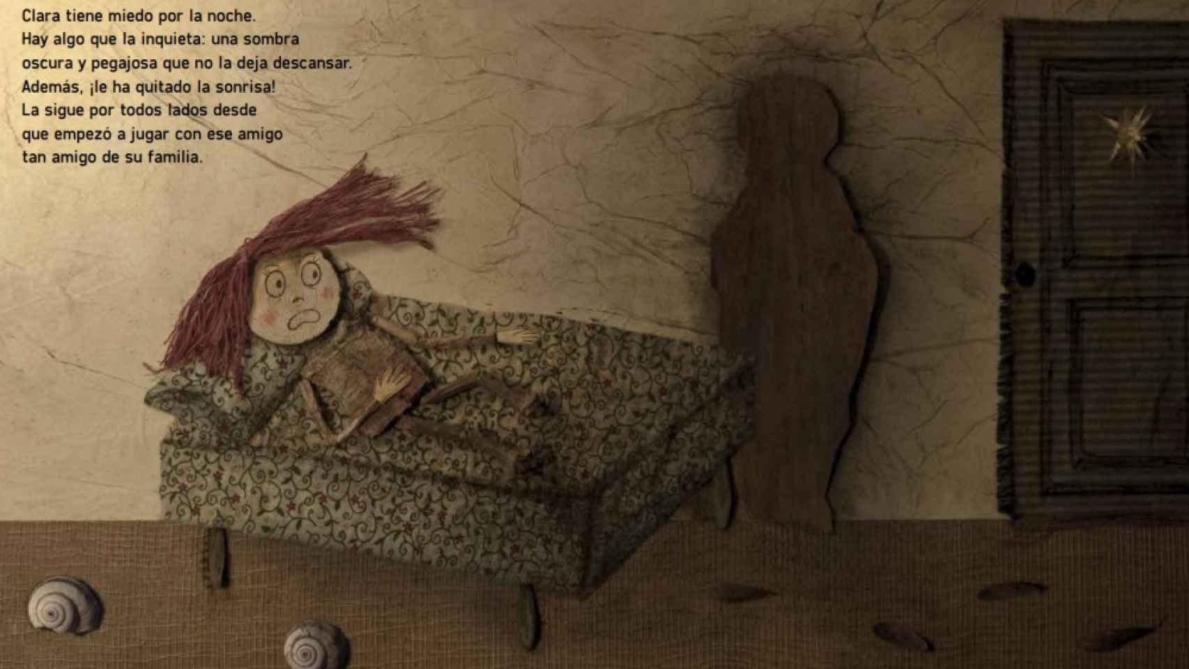 Una de las ilustraciones de Clara y su sombra, el cuento didáctico sobre el abuso sexual.
