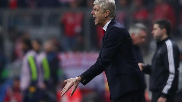 Wenger, durante el partido contra el Bayern.