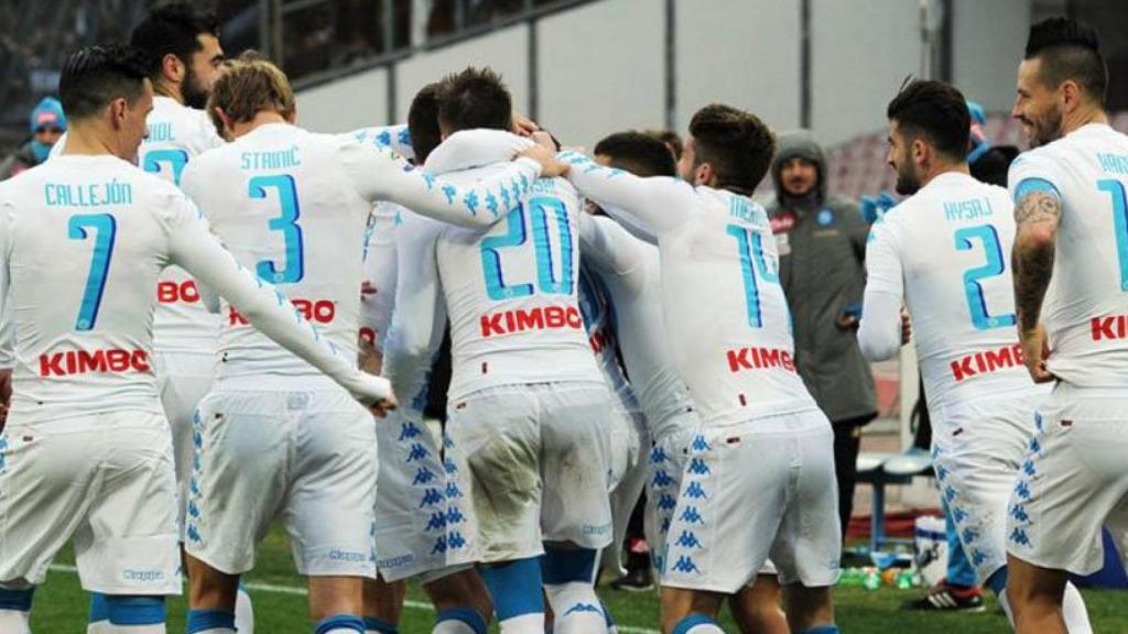 El Nápoles celebrando un gol. Foto: sscnapoli.it