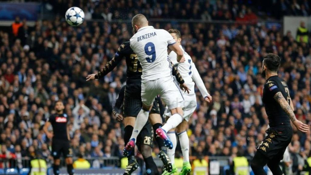 Gol de Benzema frente al Nápoles