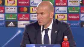 Zidane, durante la rueda de prensa posterior al partido ante el Nápoles
