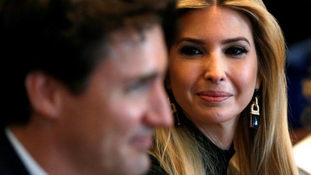 Ivanka Trump y Justin Trudeau