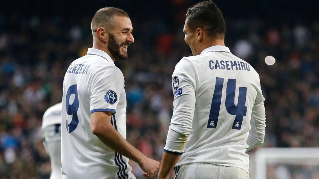 Casemiro y Benzema, autores de dos de los goles ante el Nápoles