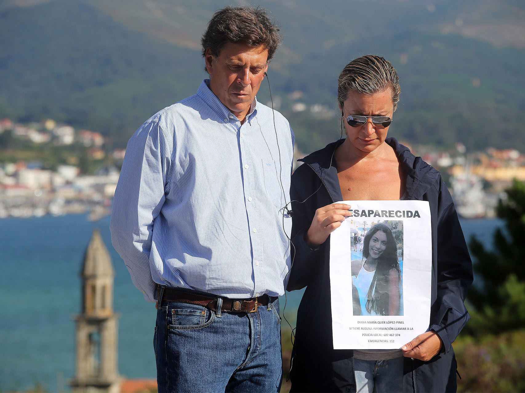 Juan Carlos Quer y Diana López-Pinel, poco después de la desaparición de su hija.