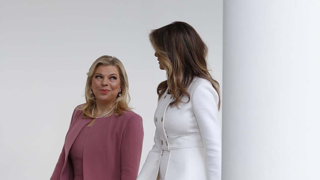 Sara Netanyahu y Melania Trump durante su encuentro en la Casa Blanca.