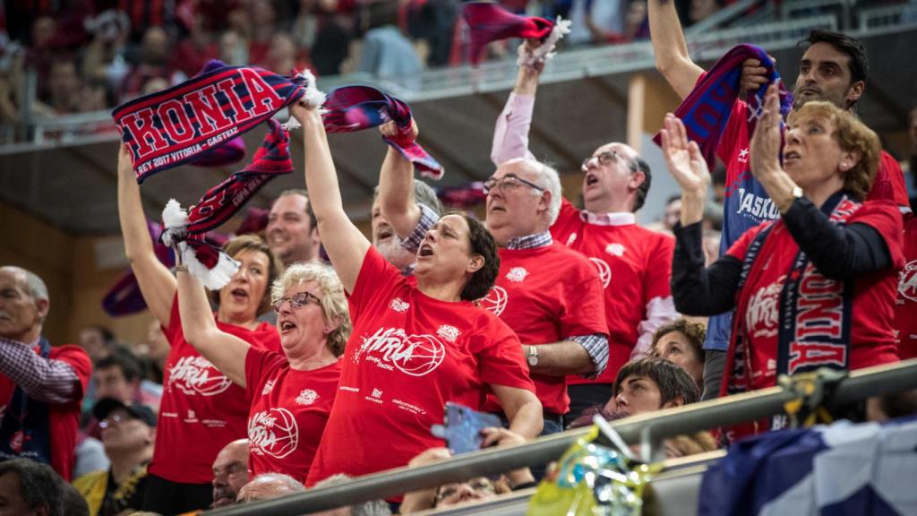 Aficionados del Baskonia en la última Copa del Rey.