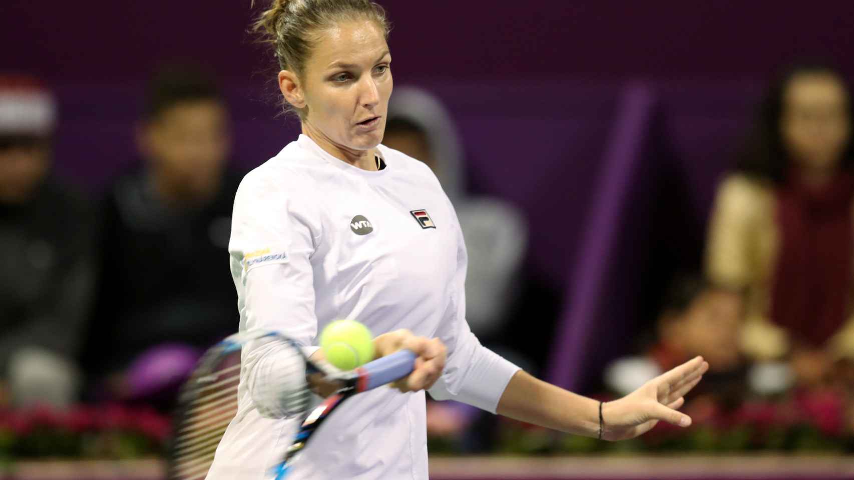 Karolina Pliskova durante la final de Doha.