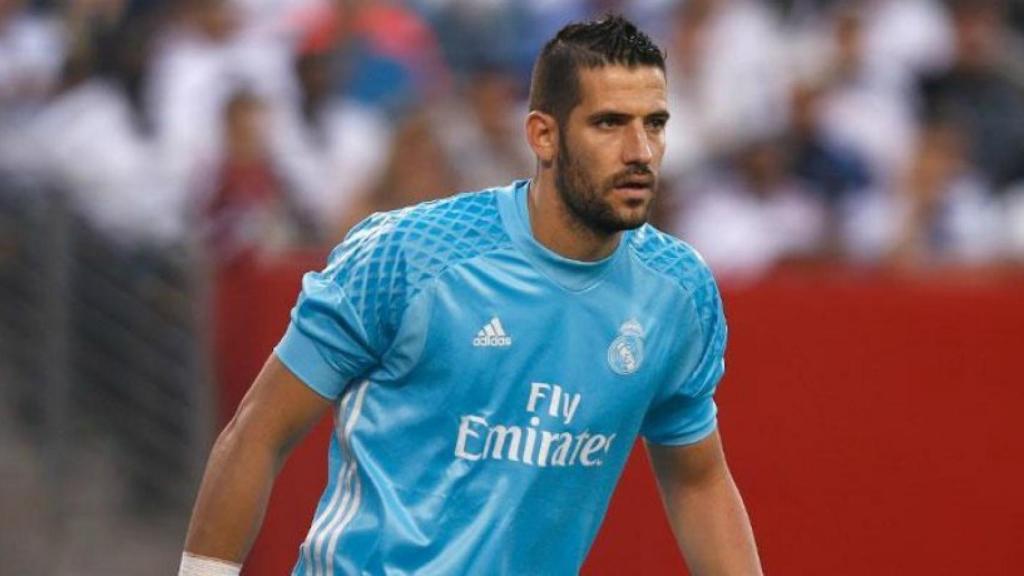 Kiko Casilla en uno de los partidos con el Real Madrid.