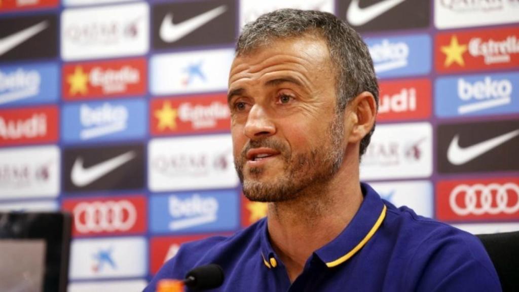 Luis Enrique en rueda de prensa. Foto fcbarcelona.ces