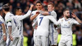 El Madrid celebrando un gol. Foto: Instagram (@Cristiano)