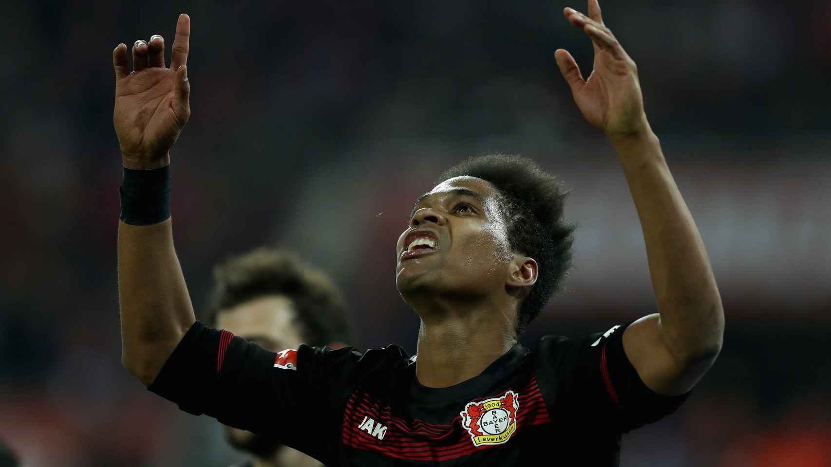 Wendell celebra un gol con el Bayer Leverkusen.