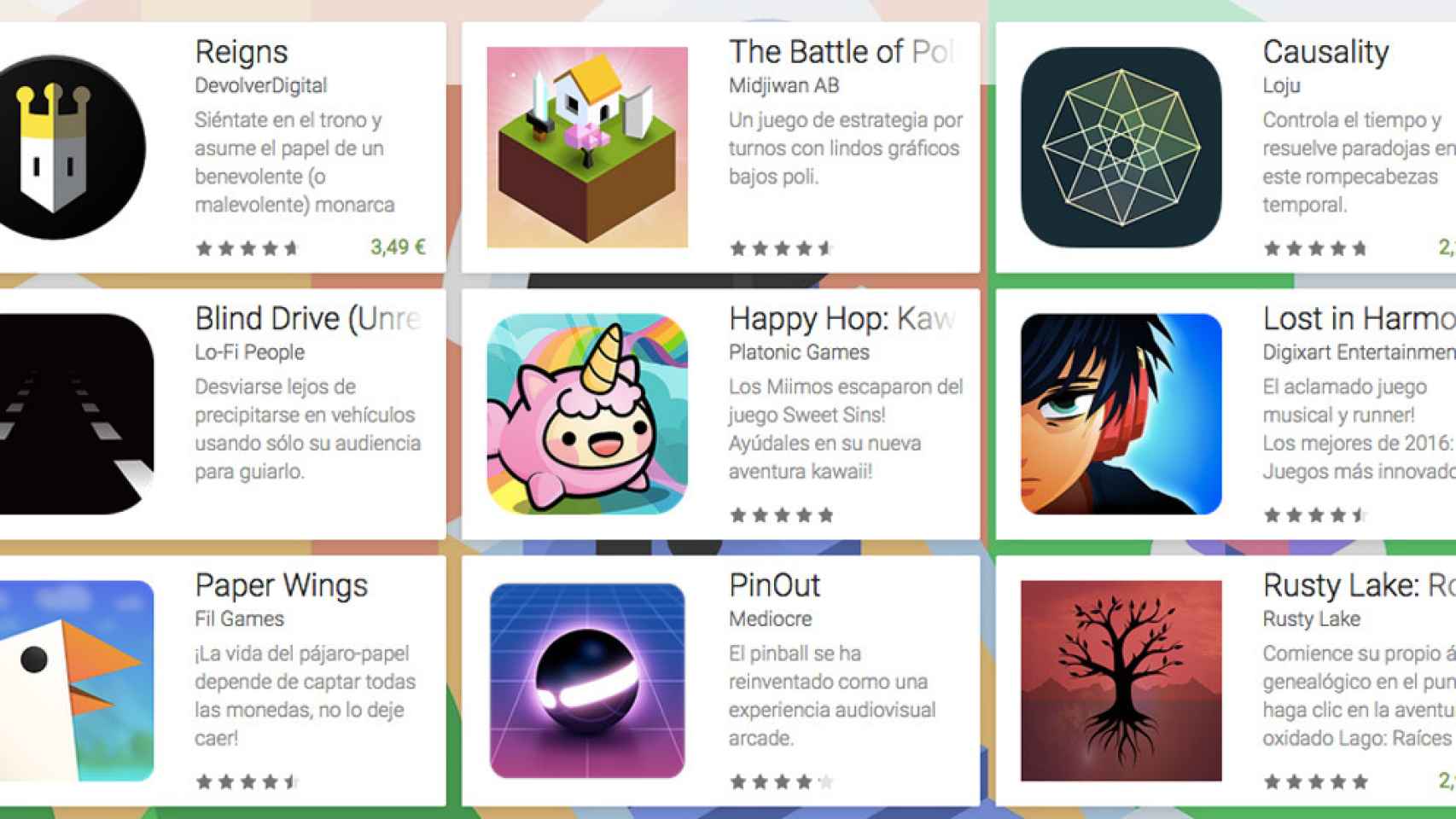 Los 10 mejores juegos indie premiados por Google