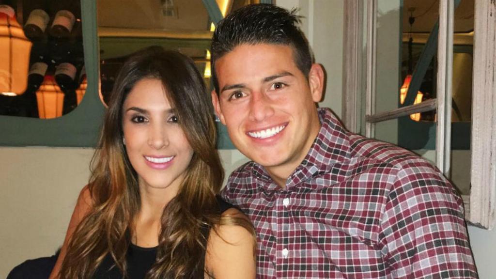 James con su mujer. Foto: @jamesrodriguez10