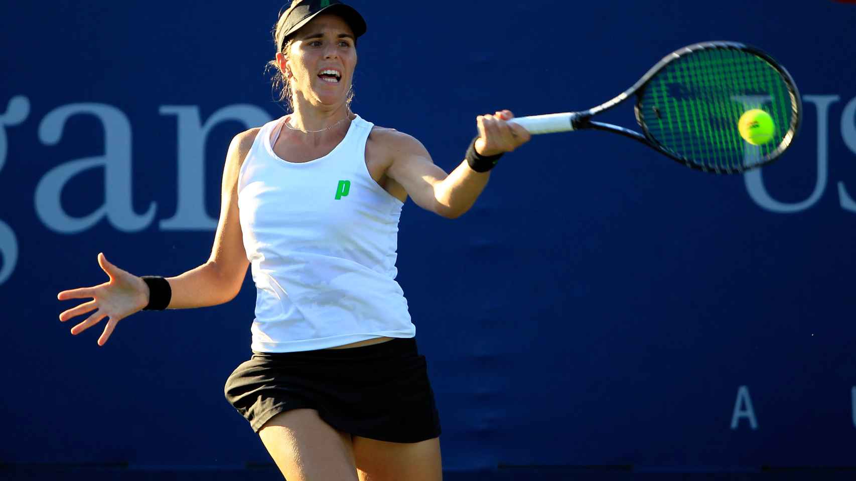 María José Martínez durante el US Open de 2011.