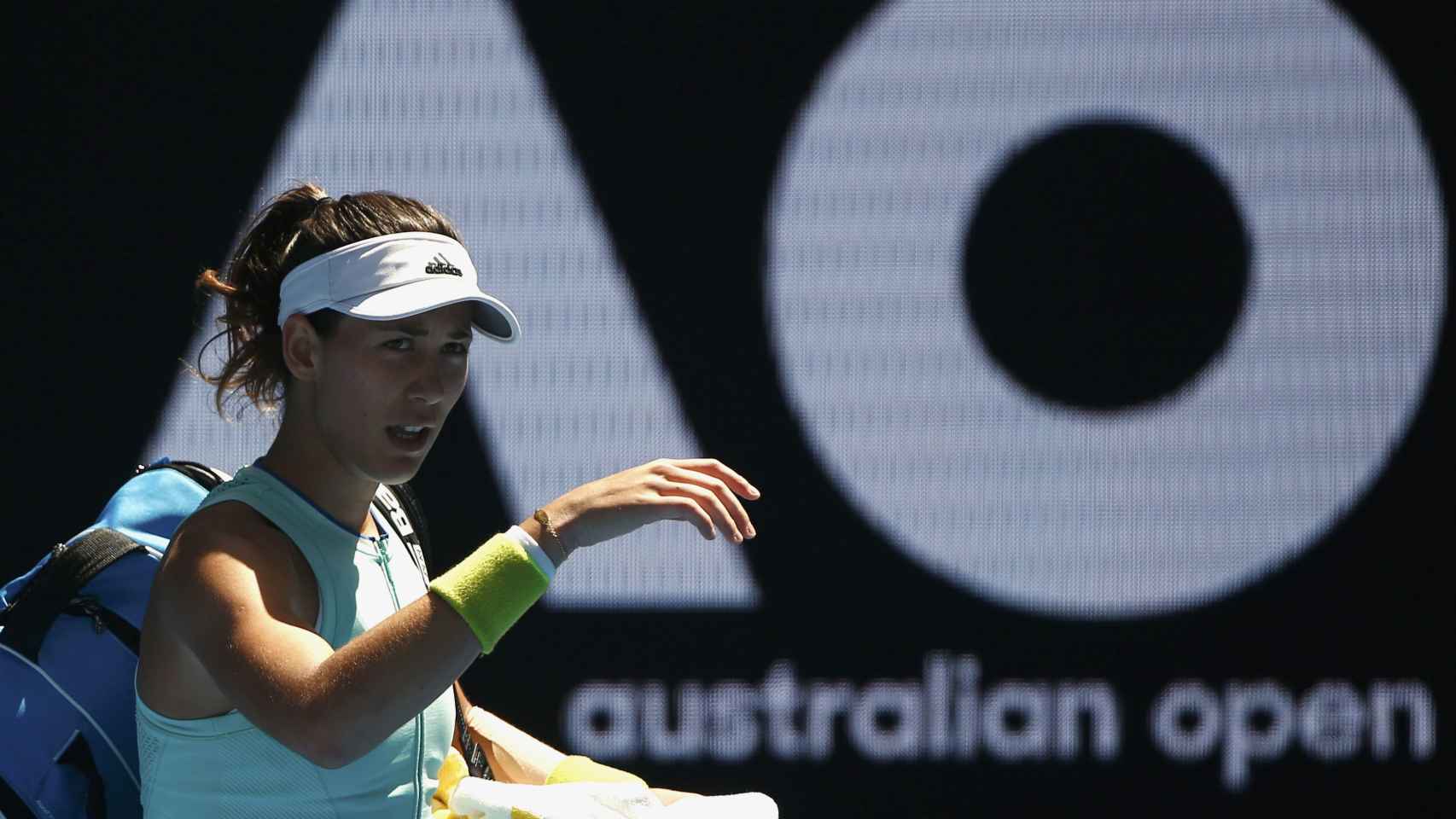 Garbiñe Muguruza durante el Open de Australia.