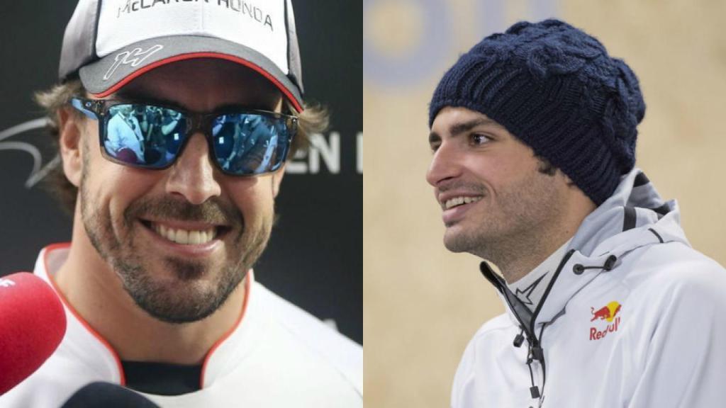 Fernando Alonso, a la izquierda, y Carlos Sainz.