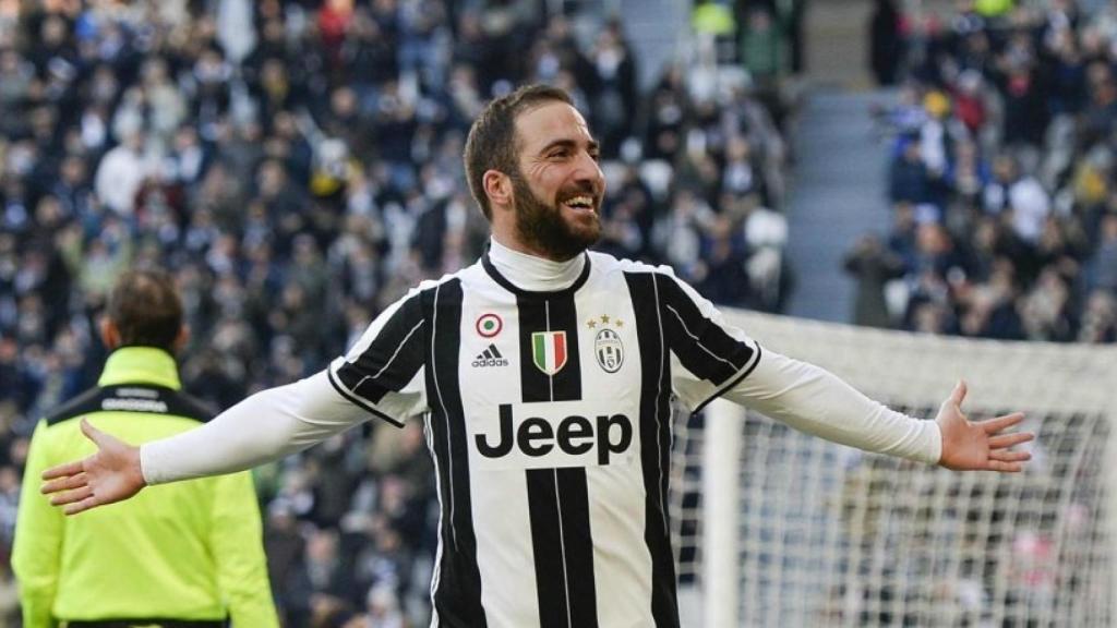 Higuaín celebra un gol con la Juventus. Foto juventus.com