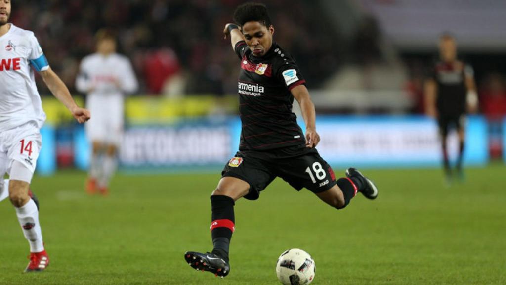 Wendell en un partido con el Bayer Leverkusen. Foto: bayer04.de