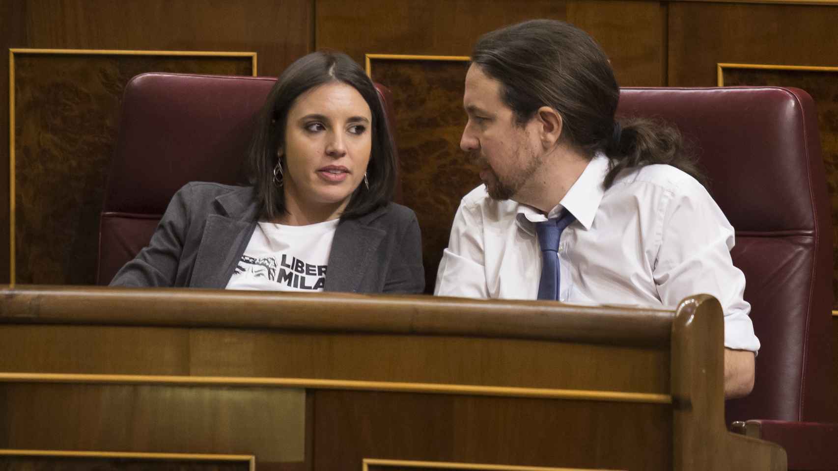 Montero e Iglesias, este martes en el Congreso de los Diputados.