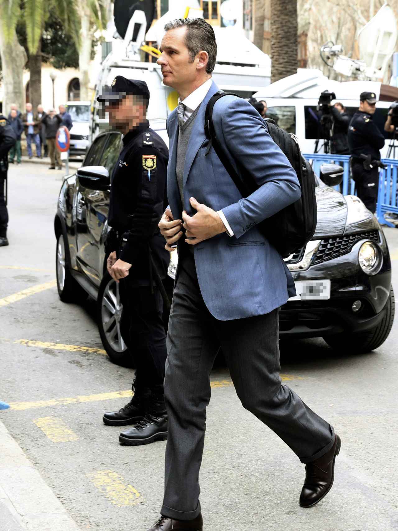 Iñaki Urdangarin entrando en la Audiencia Provincial de las Islas Baleares.